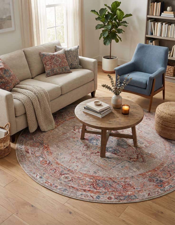 Detail image of 6' x 6' Noble Round Rug