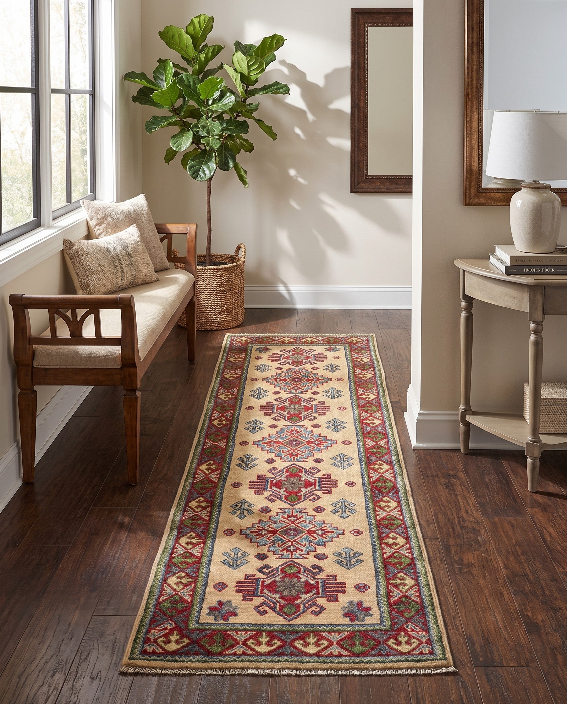 2' x 6' Hand Knotted Kazak Runner Rug