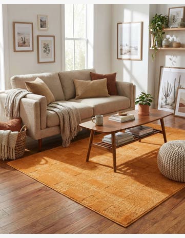 Goldenrod Glow Textura Designer Rug