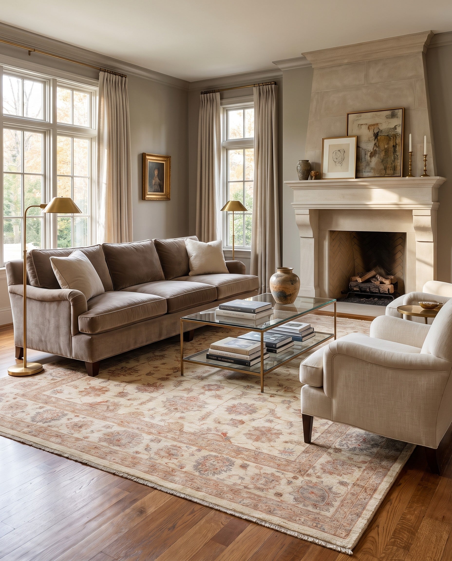 8' 3 x 9' 9 Hand Knotted Ziegler Rug