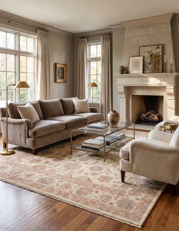 8' 3 x 9' 9 Hand Knotted Ziegler Rug
