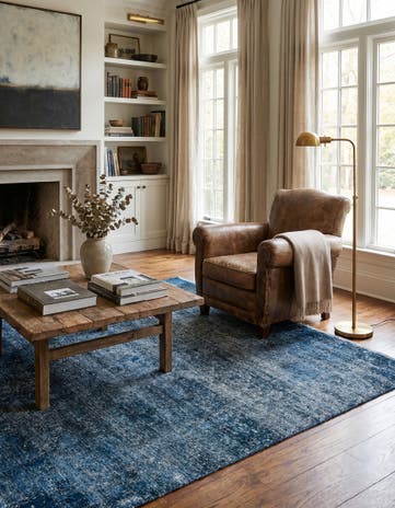 4' 10 x 5' 10 Hand Knotted Ultra Vintage Persian Wool Rug