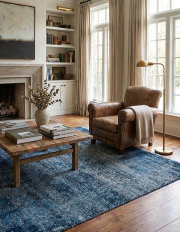 4' 10 x 5' 10 Hand Knotted Ultra Vintage Persian Wool Rug