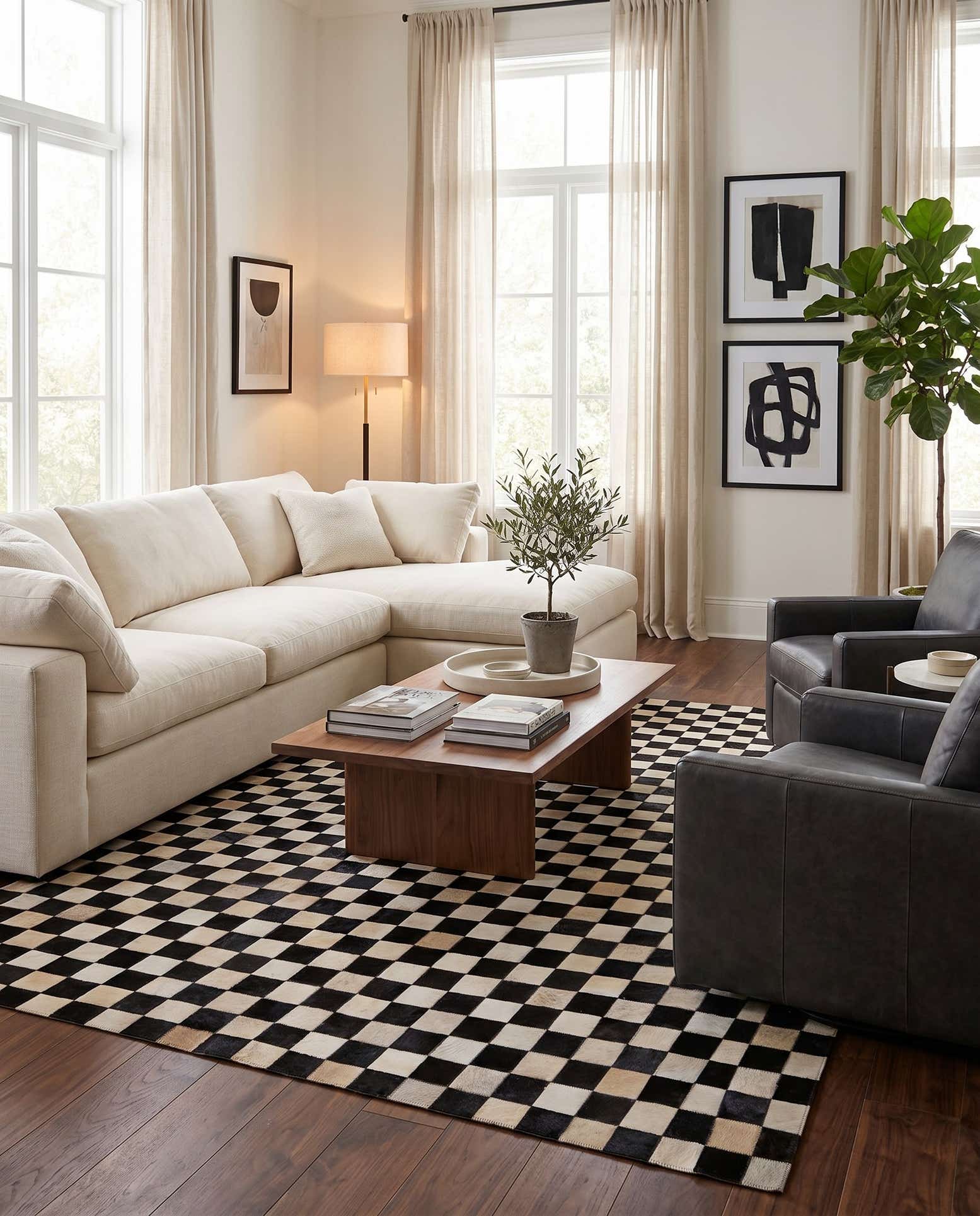 5' 8 x 7' 10 Cowhide Stocks Rug