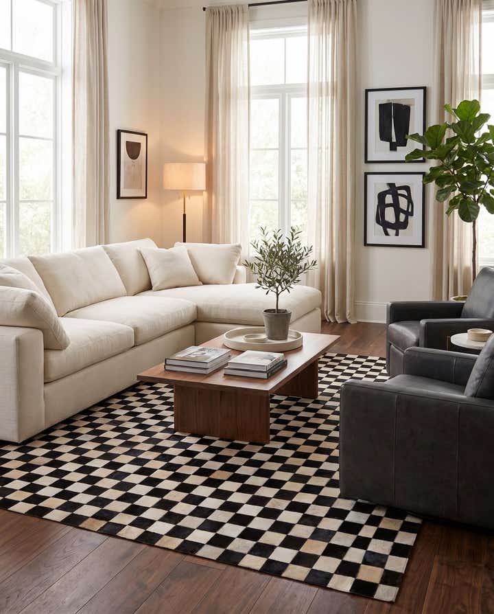 5' 8 x 7' 10 Cowhide Stocks Rug