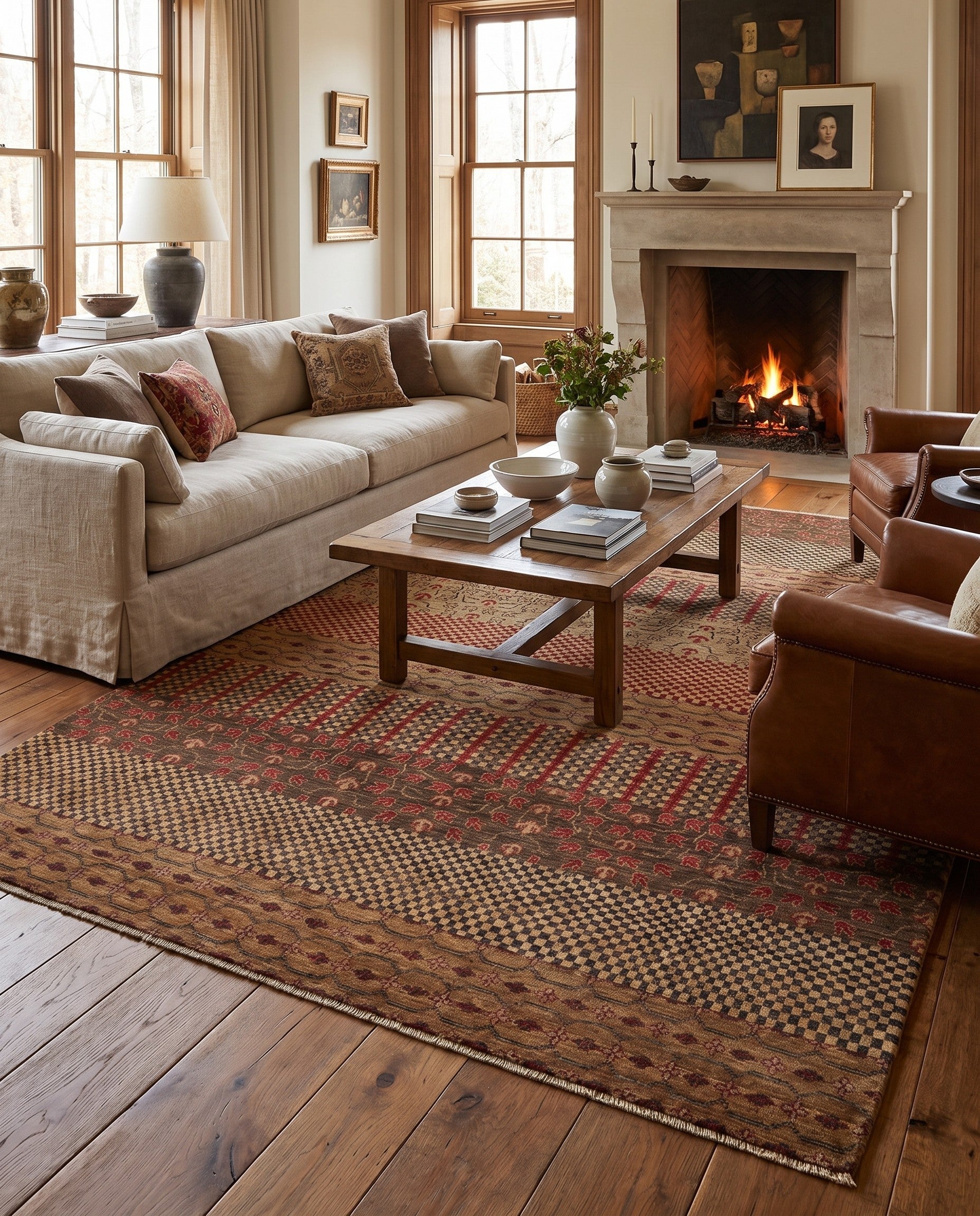 6' 10 x 9' 9 Hand Knotted Ziegler Modern Rug