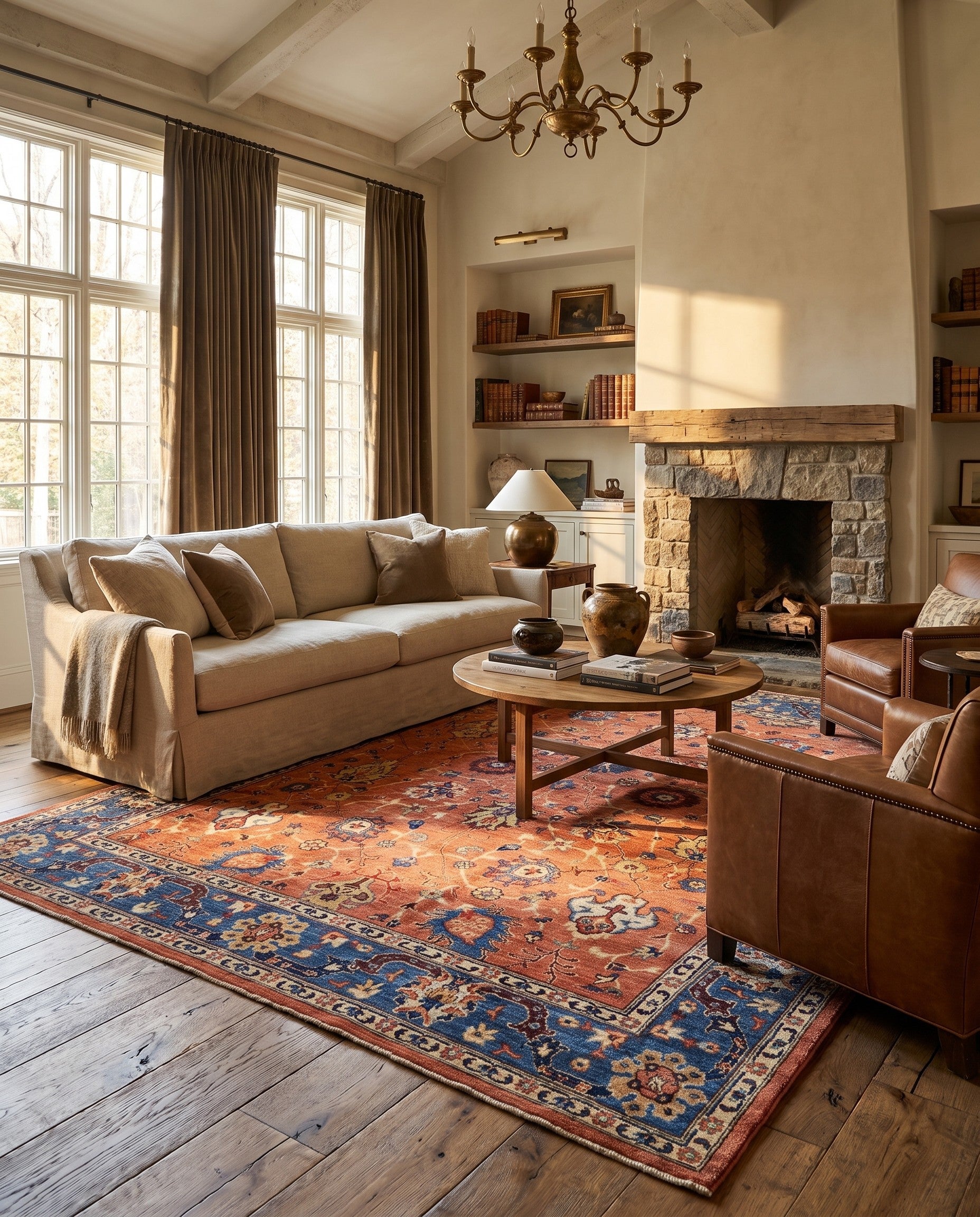 6' 6 x 8' 3 Hand Knotted Ziegler Rug
