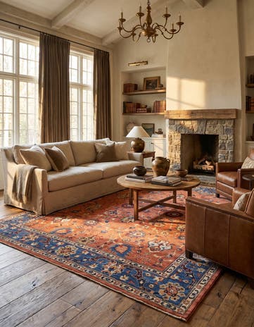 6' 6 x 8' 3 Hand Knotted Ziegler Rug