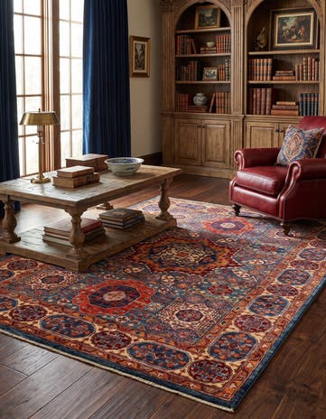 5' x 6' 11 Hand Knotted Mamluk Ziegler Rug