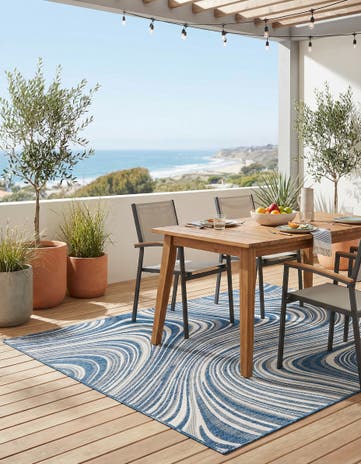 5' 3 x 8' Easy-Clean Modern Indoor / Outdoor Rug