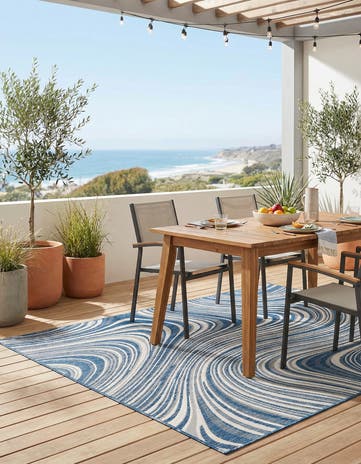 5' 3 x 8' Easy-Clean Modern Indoor / Outdoor Rug
