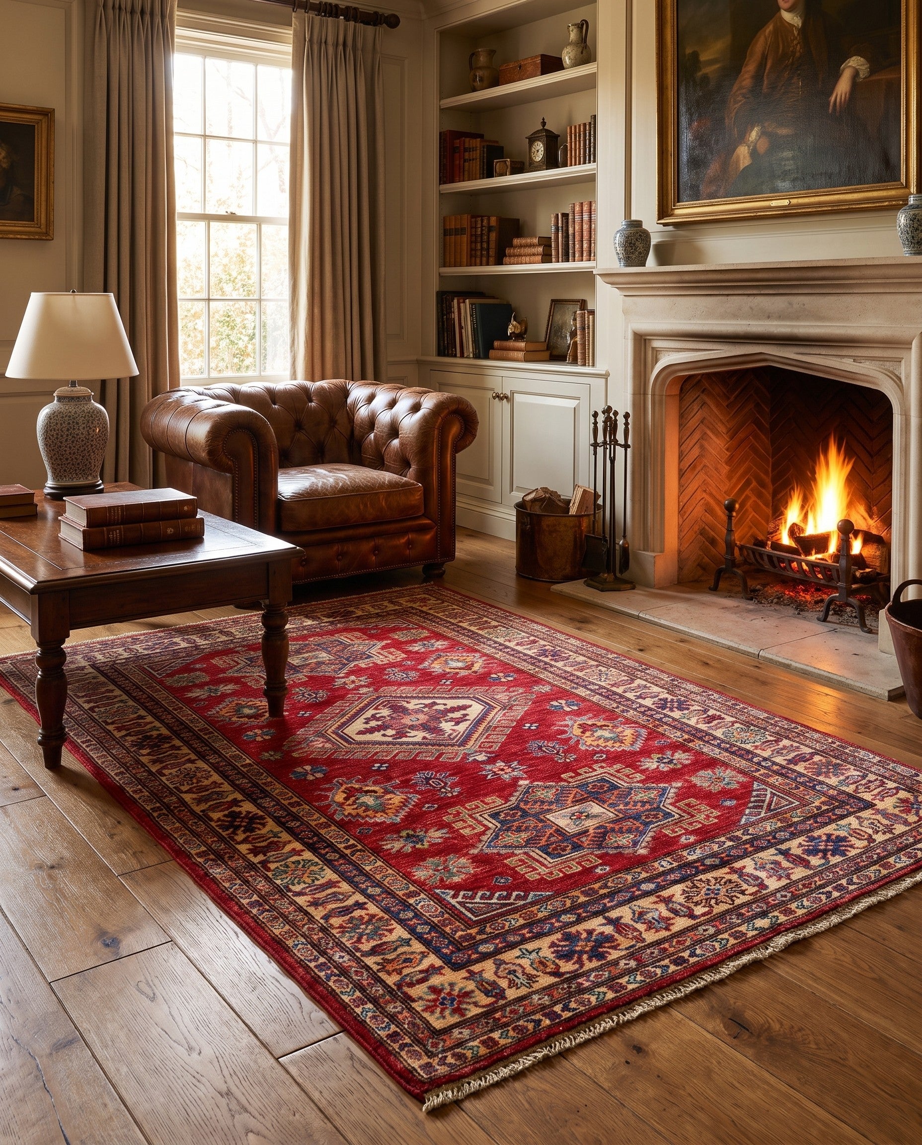 4' 2 x 5' 11 Hand Knotted Kazak Rug