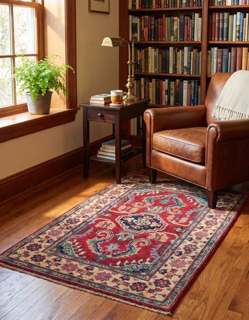2' 9 x 4' 2 Hand Knotted Kazak Rug