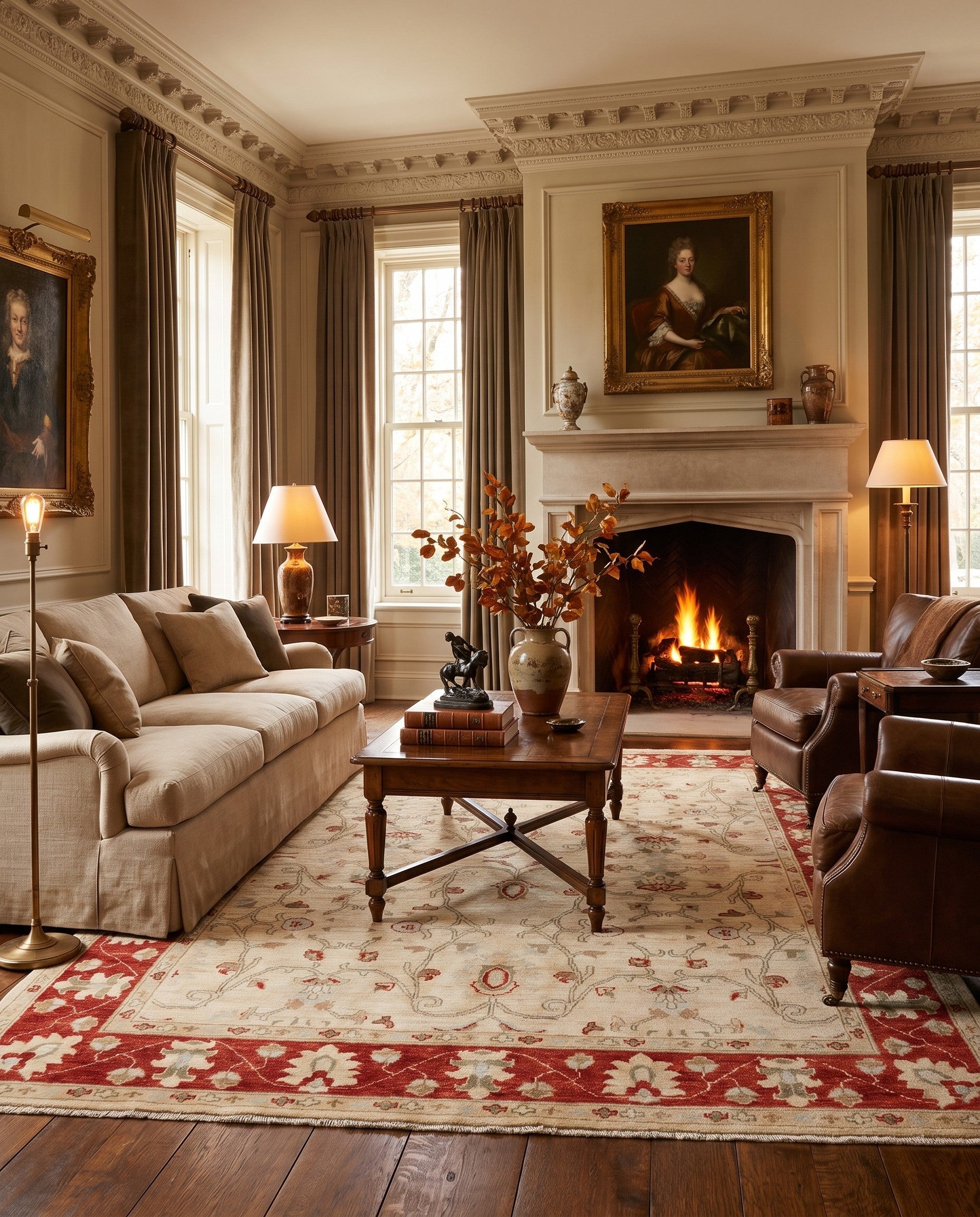 175cm x 250cm Hand Knotted Ziegler Rug
