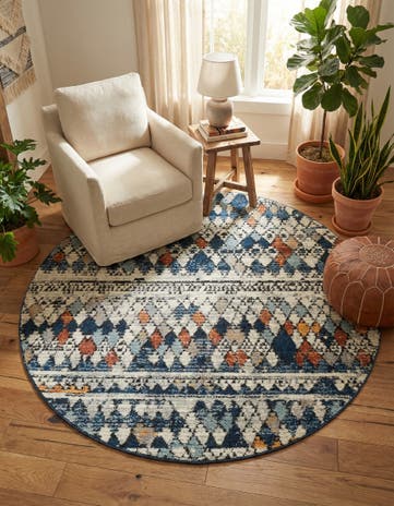 7' x 7' Morocco Round Rug