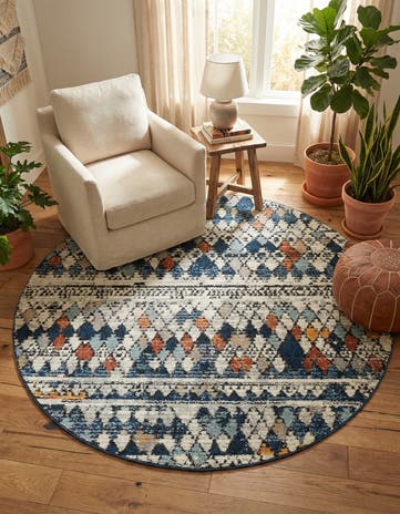 7' x 7' Morocco Round Rug