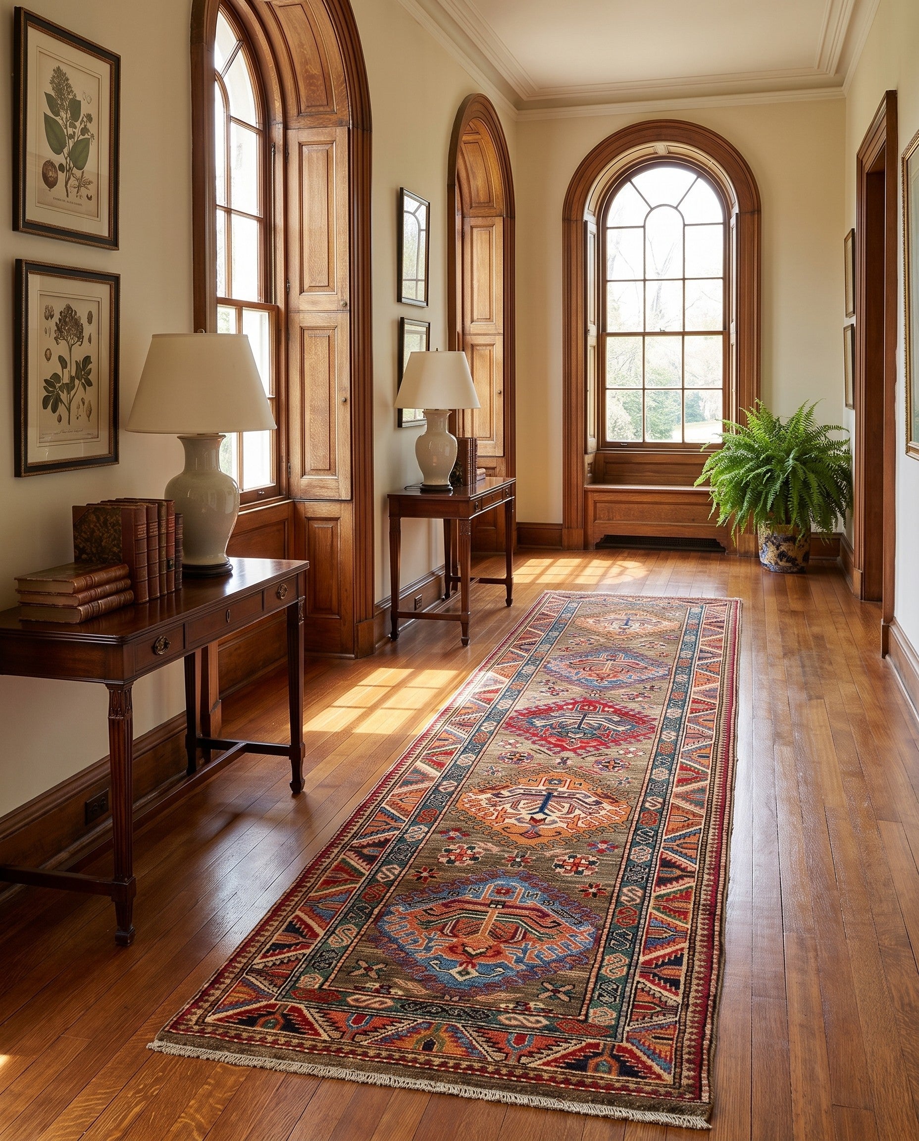 2' 7 x 9' 2 Hand Knotted Kazak Runner Rug