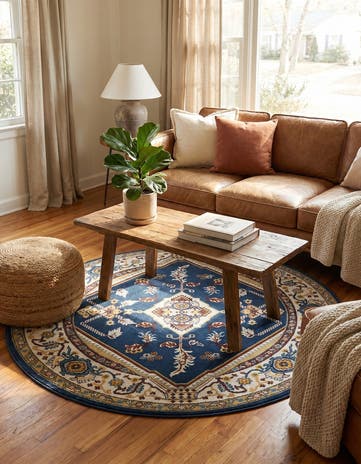 5' 3 x 5' 3 Kamala Washable Round Rug