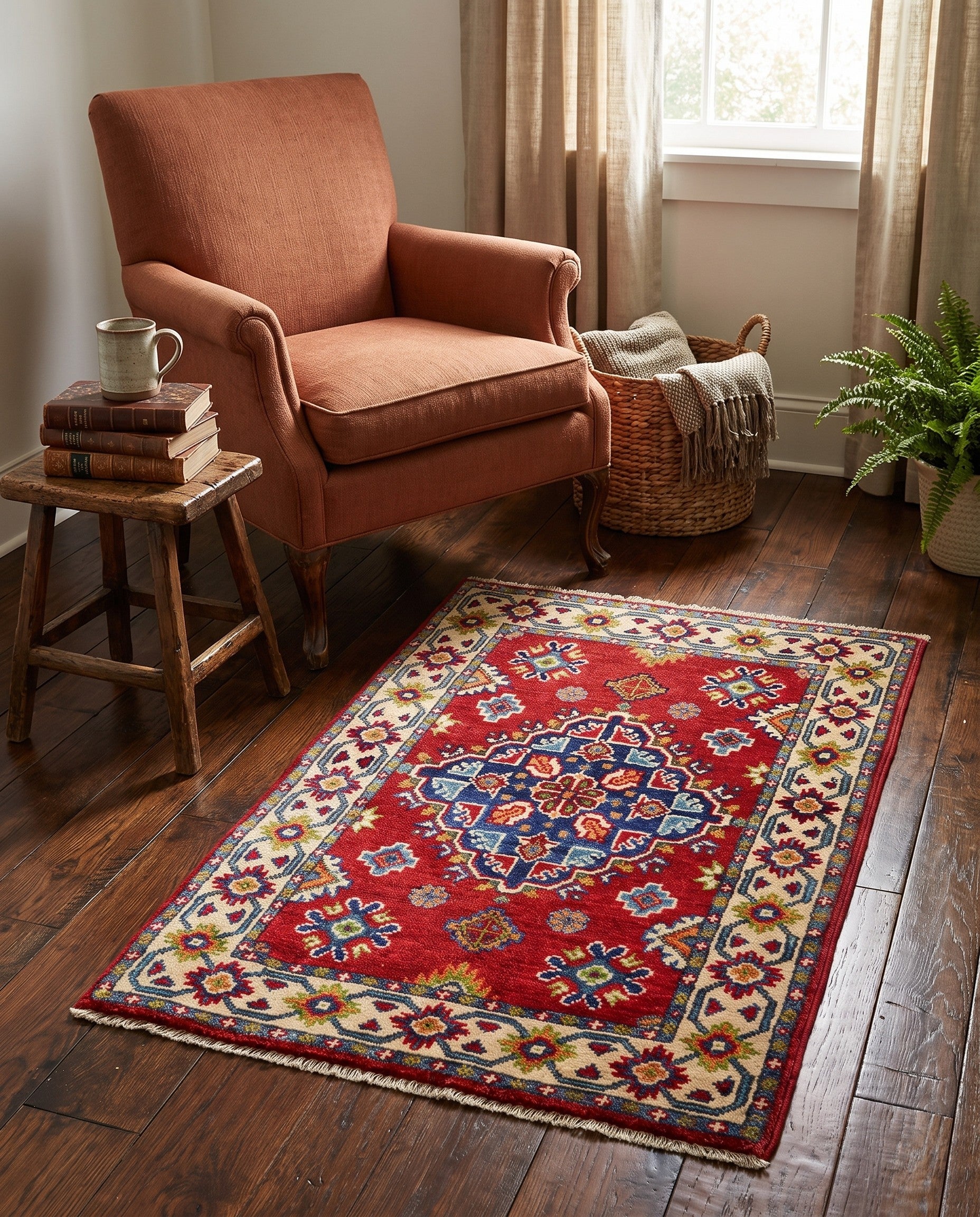 1' 10 x 3' 1 Hand Knotted Kazak Rug