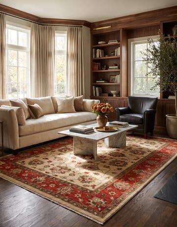 6' x 8' 10 Hand Knotted Ziegler Rug