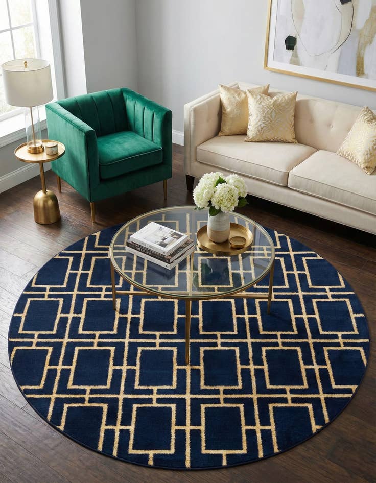 Detail image of 7' 10 x 7' 10  Marilyn Monroe&trade; Glam Deco Round Rug