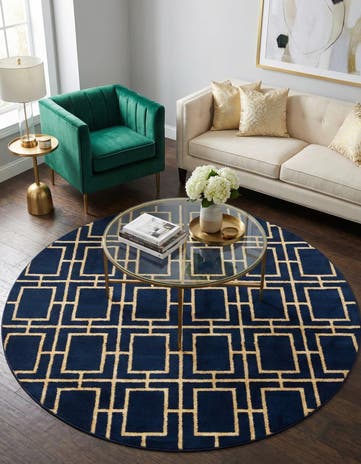 7' 10 x 7' 10 Marilyn Monroe™ Glam Deco Round Rug