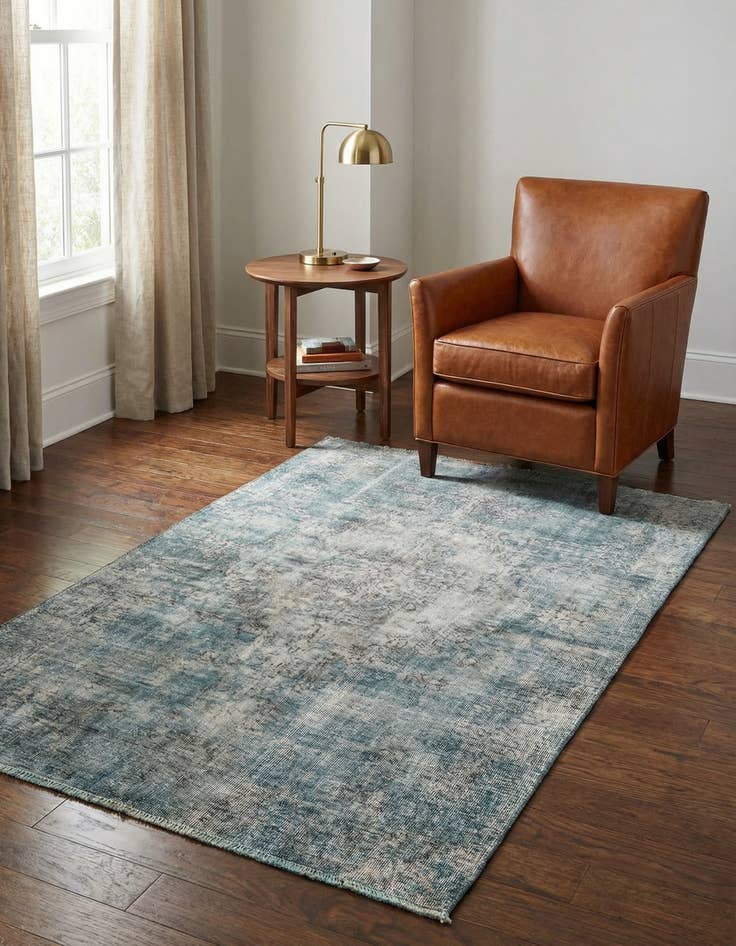 Detail image of 4' 1 x 6' 7 Hand Knotted Ultra Vintage Persian Wool Rug