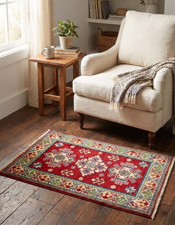 2' x 3' 1 Hand Knotted Kazak Rug