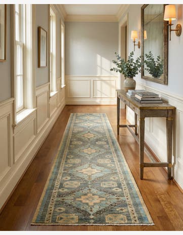 2' 2 x 11' 9 Hand Knotted Oushak Wool Runner Rug