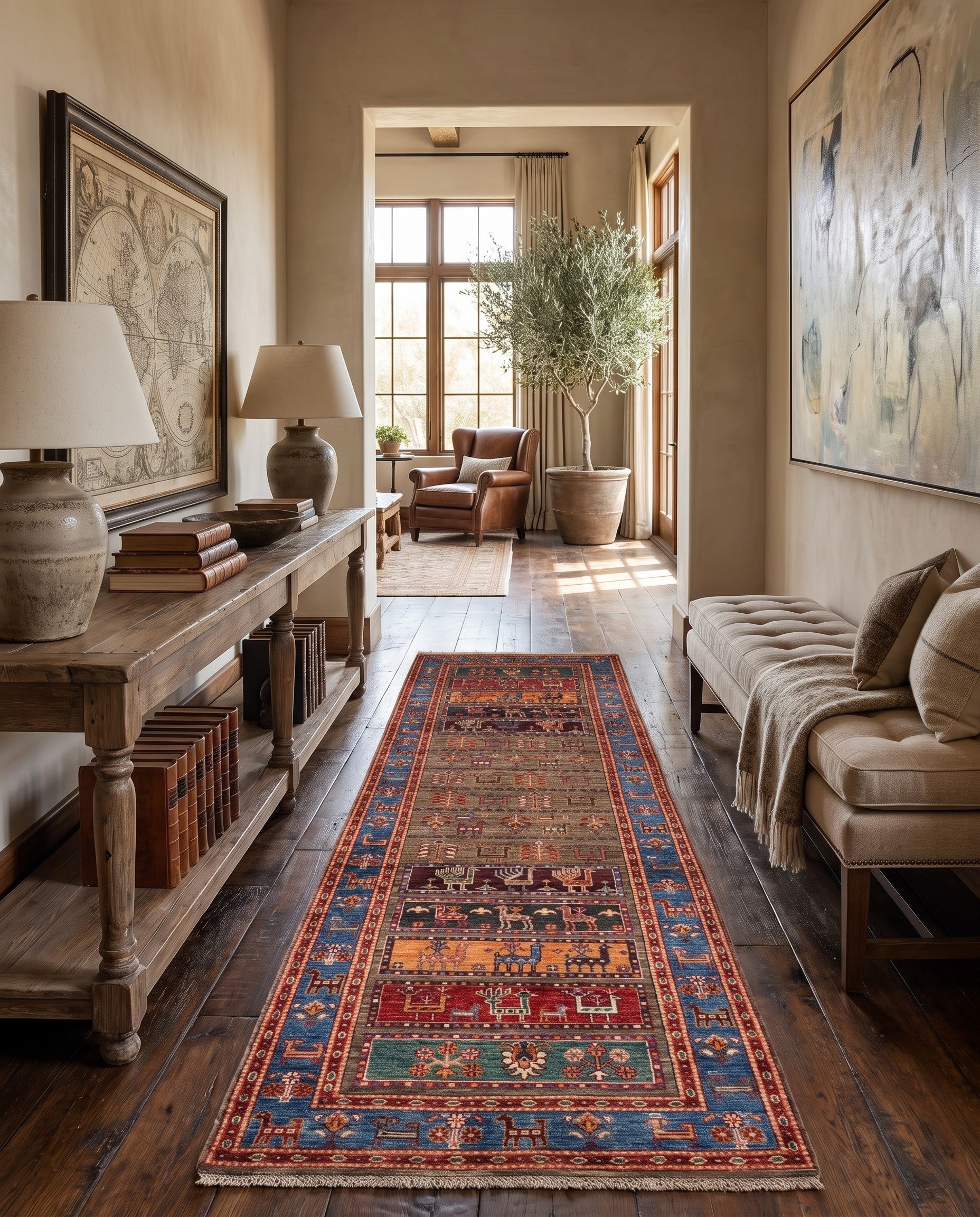 2' 11 x 9' 7 Hand Knotted Ariana Ziegler Runner Rug
