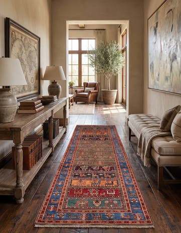 2' 11 x 9' 7 Hand Knotted Ariana Ziegler Runner Rug