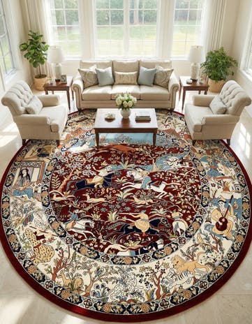 10' x 10' Nain Design Round Rug