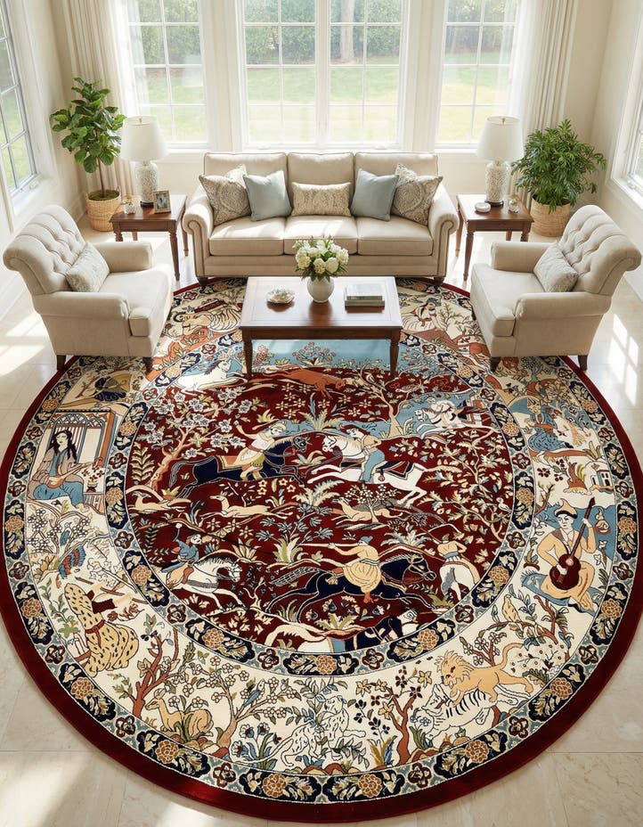 10' x 10' Nain Design Round Rug