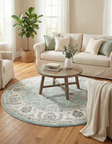 Aqua Aurelia Round Rug