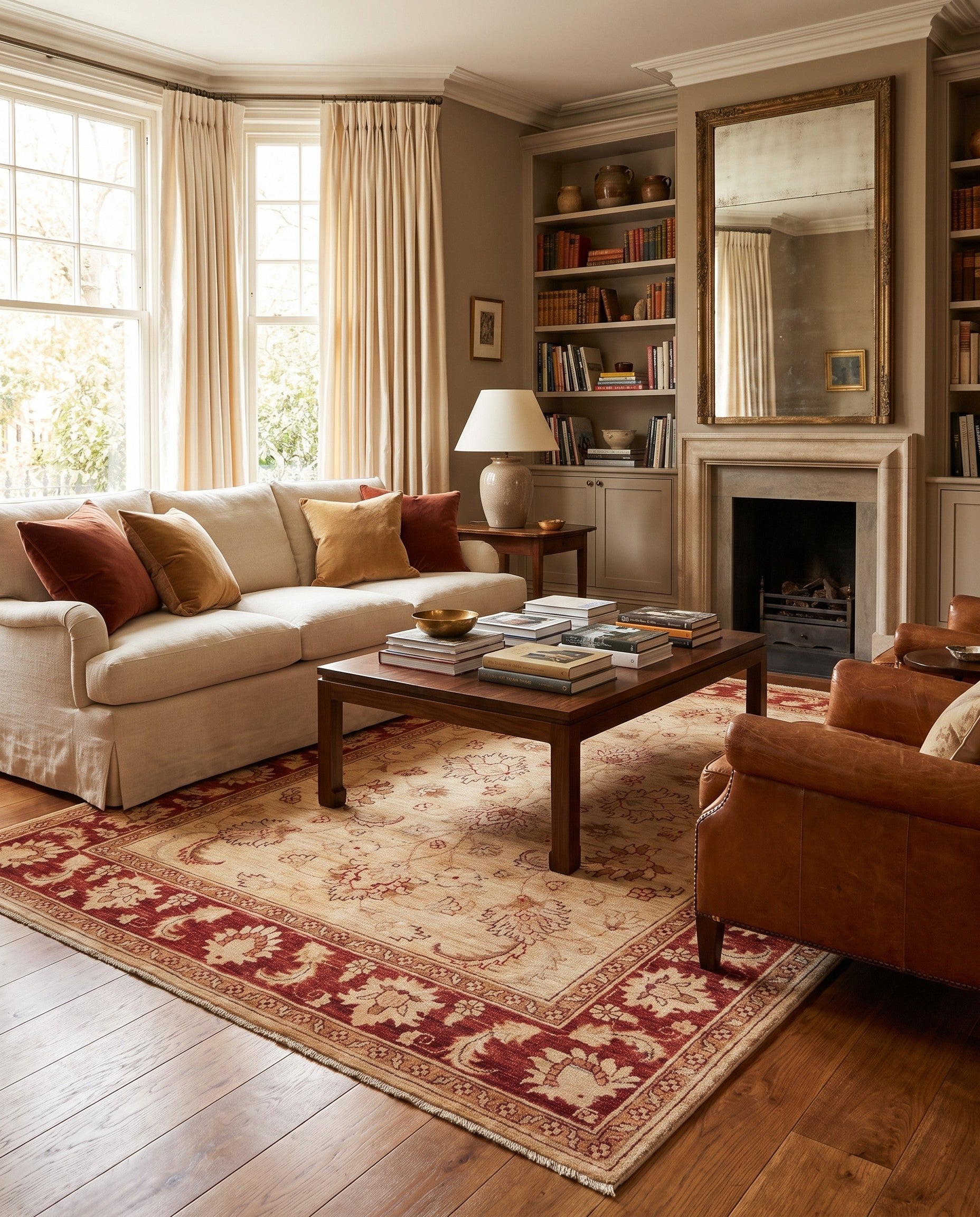 5' x 6' 11 Hand Knotted Ziegler Rug
