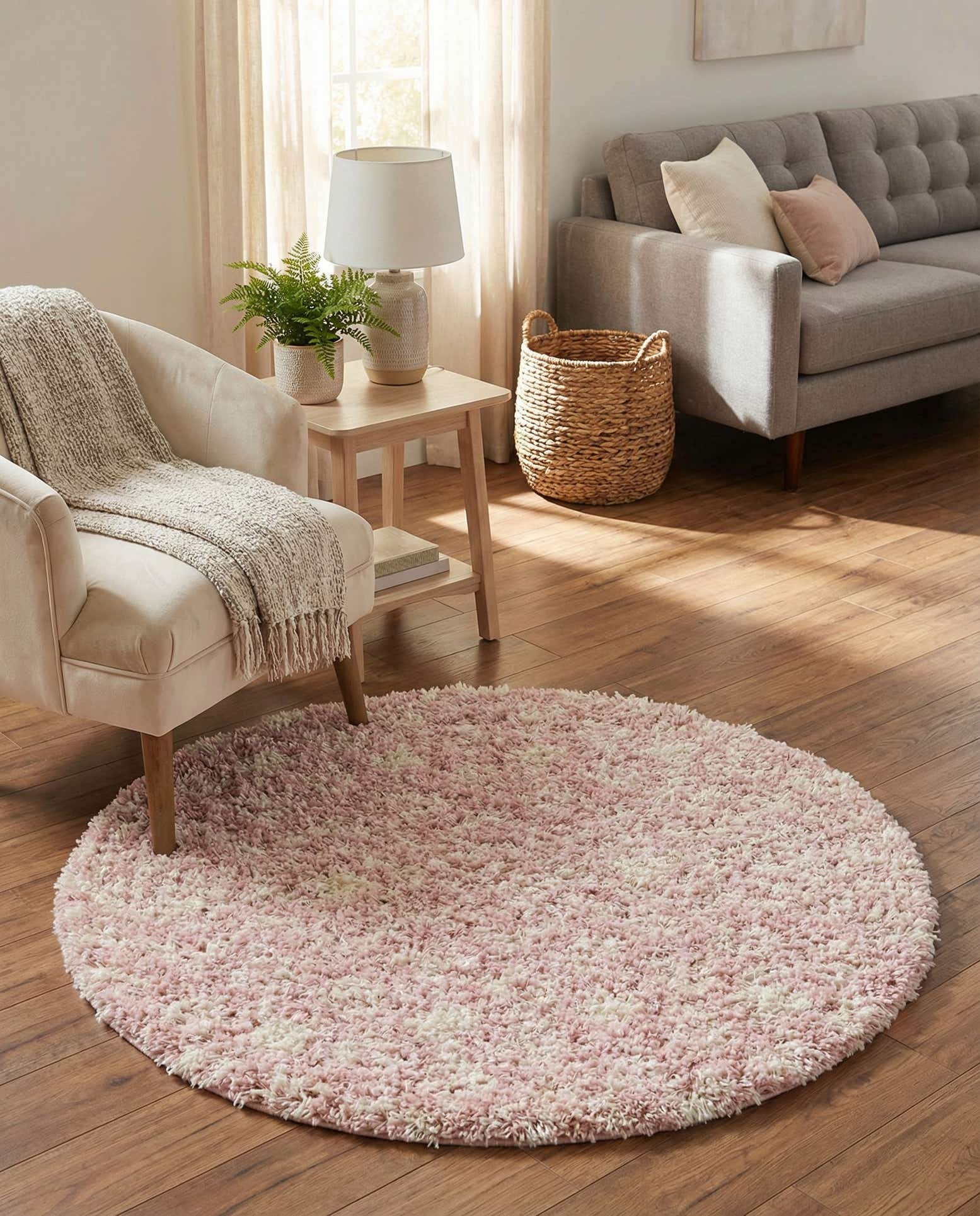 3' x 3' Moroccan Trellis Shag Round Rug