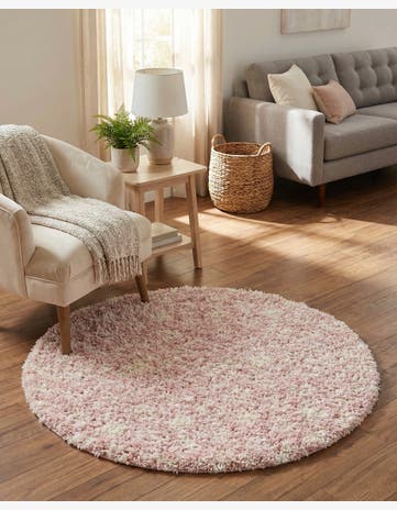 3' x 3' Moroccan Trellis Shag Round Rug