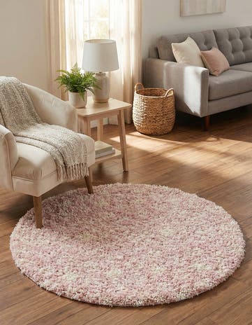 3' x 3' Moroccan Trellis Shag Round Rug