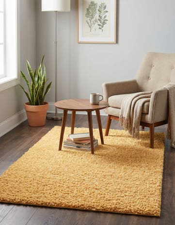 Sun Yellow Zermatt Shag Rug