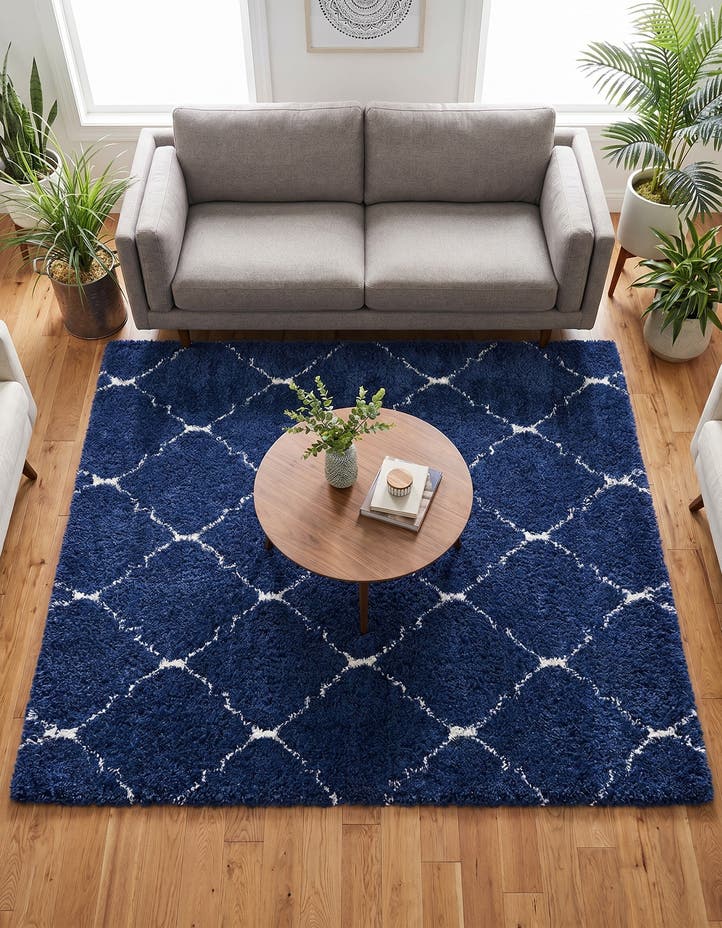 7' 10 x 7' 10 Moroccan Shag Square Rug
