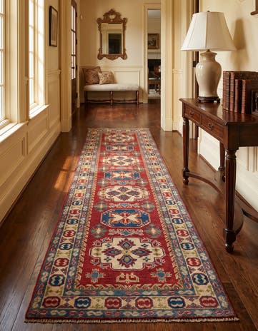 2' 7 x 9' 10 Hand Knotted Kazak Runner Rug