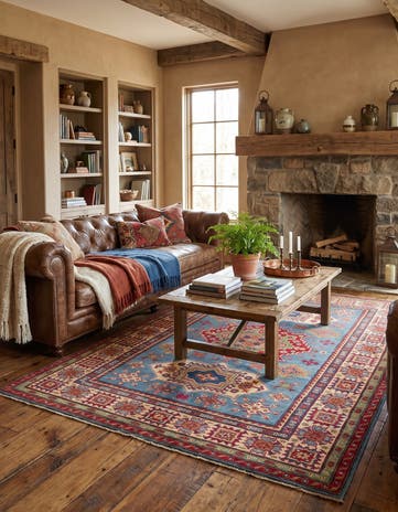 5' 3 x 6' 10 Hand Knotted Kazak Rug