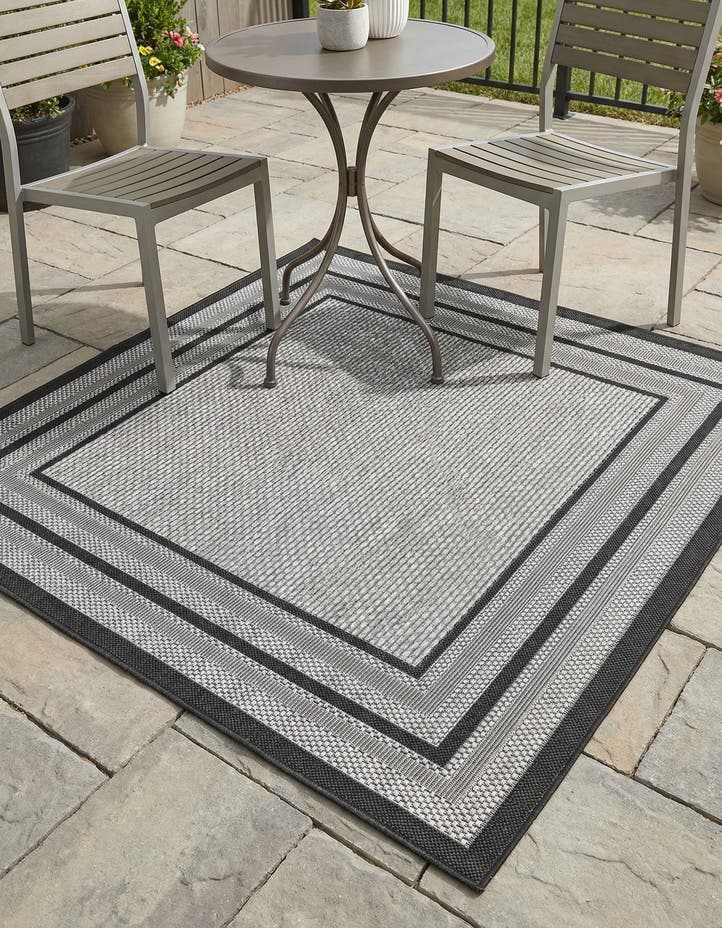 5' 3 x 5' 3 Easy-Clean Border Indoor / Outdoor...