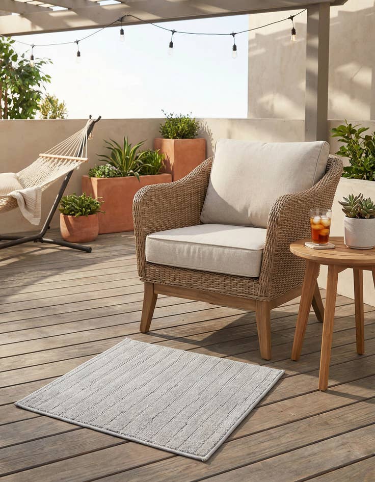 Detail image of 1' 8 x 1' 8 Washable Sabrina Soto Ola Indoor / Outdoor Sample Rug