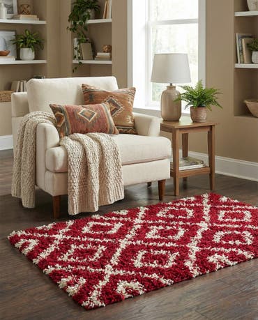  2' x 3' Lattice Shag Rug