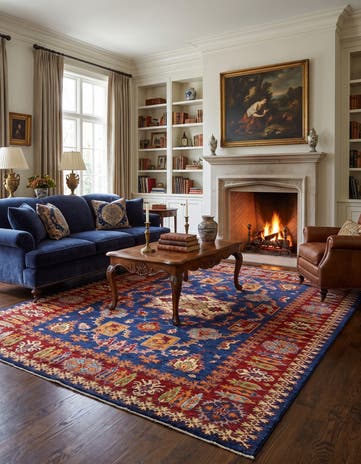 6' 1 x 7' 10 Hand Knotted Kazak Rug