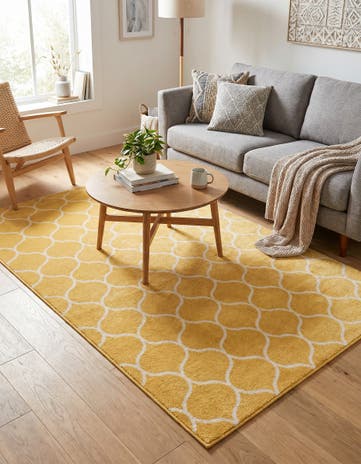 5' 3 x 8' Lattice Frieze Rug