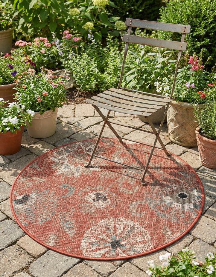 3' x 3' Easy-Clean Botanical Indoor / Outd...