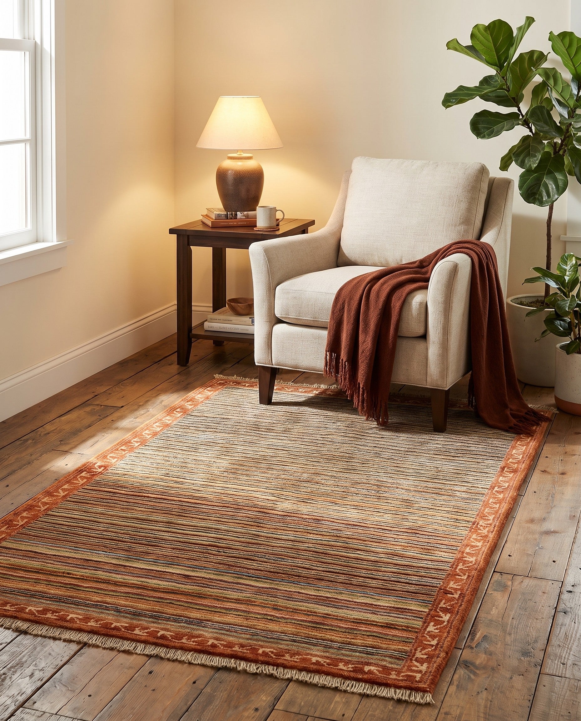 3' 2 x 4' 10 Hand Knotted Ziegler Modern Rug