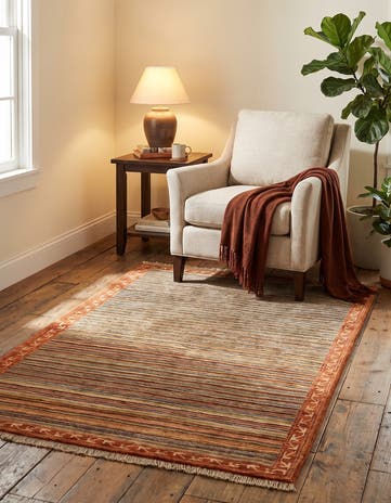 3' 2 x 4' 10 Hand Knotted Ziegler Modern Rug